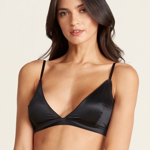 NEW Jason Wu Anthropologie Satin Triangle Bralette - Picture 2 of 5